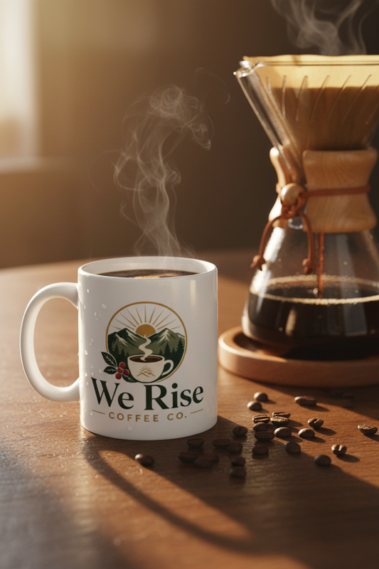 White Glossy Mug Lifestyle