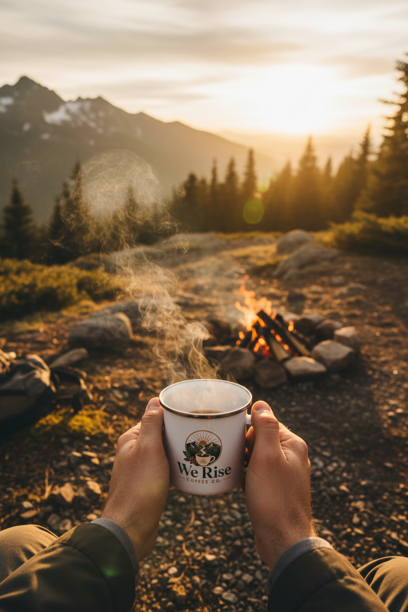 Enamel Mug Lifestyle